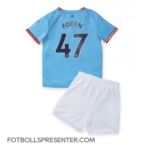 Manchester City Phil Foden #47 Hemmatröja Barn 2022-23 Kortärmad (+ korta byxor)